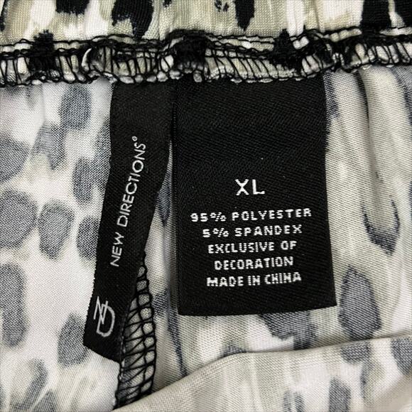 NWT New Directions Black, Tan and White Tie Waist Wide Leg Pants Size XL - Picture 5 of 5